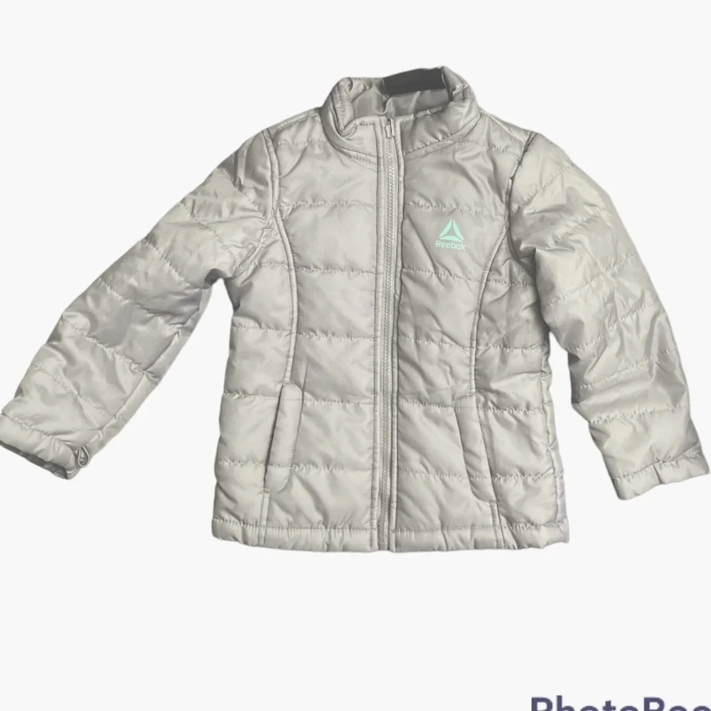Nice Lightweight Girl’s Reebok Grey Zipper Jacket - Picture 1 of 4